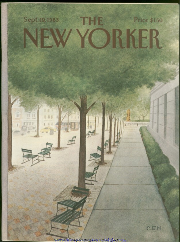 New Yorker Magazine - September 19, 1983 - Cover by Charles E. Martin
