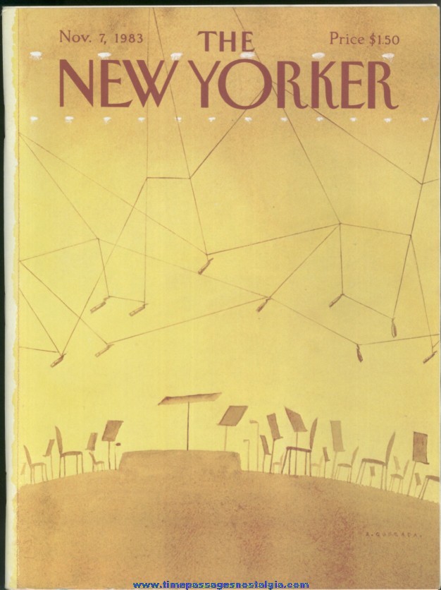 New Yorker Magazine - November 7, 1983 - Cover by Abel Quezada