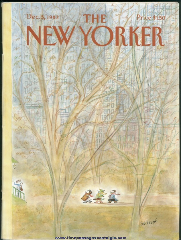 New Yorker Magazine - December 5, 1983 - Cover by J. J. Sempe