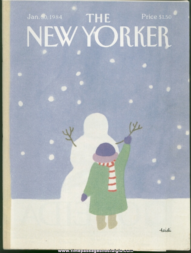 New Yorker Magazine - January 30, 1984 - Cover by Heidi Goennel