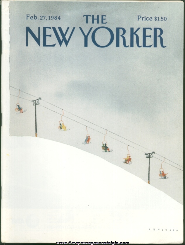 New Yorker Magazine - February 27, 1984 - Cover by Abel Quezada