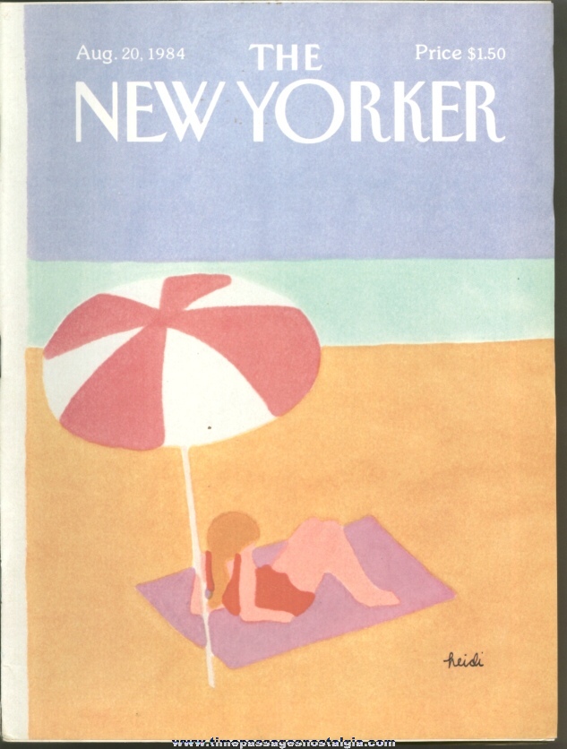 New Yorker Magazine - August 20, 1984 - Cover by Heidi Goennel
