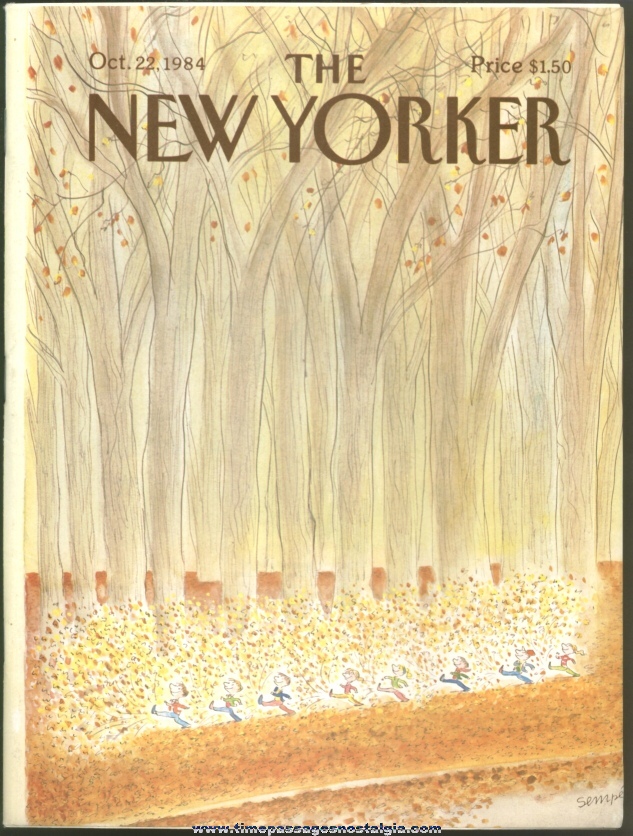 New Yorker Magazine - October 22, 1984 - Cover by J. J. Sempe