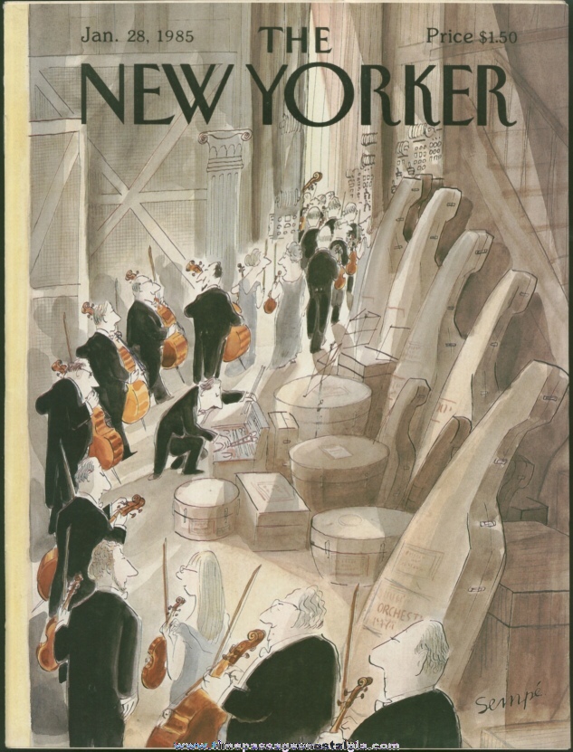 New Yorker Magazine - January 28, 1985 - Cover by J. J. Sempe
