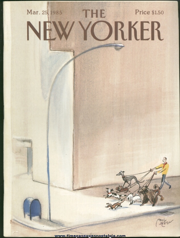 New Yorker Magazine - March 25, 1985 - Cover by Paul Degen