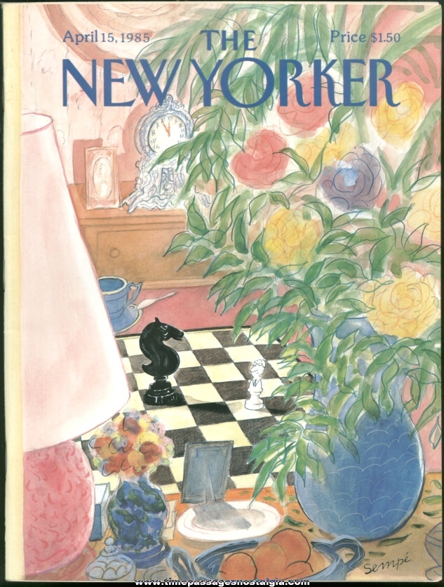 New Yorker Magazine - April 15, 1985 - Cover by J. J. Sempe