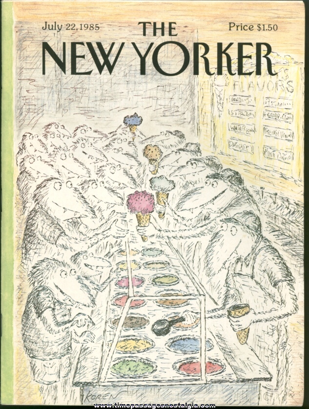 New Yorker Magazine - July 22, 1985 - Cover by Edward Koren