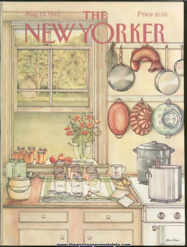 New Yorker Magazine - August 19, 1985 - Cover by Jenni Oliver