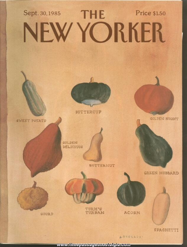 New Yorker Magazine - September 30, 1985 - Cover by Abel Quezada