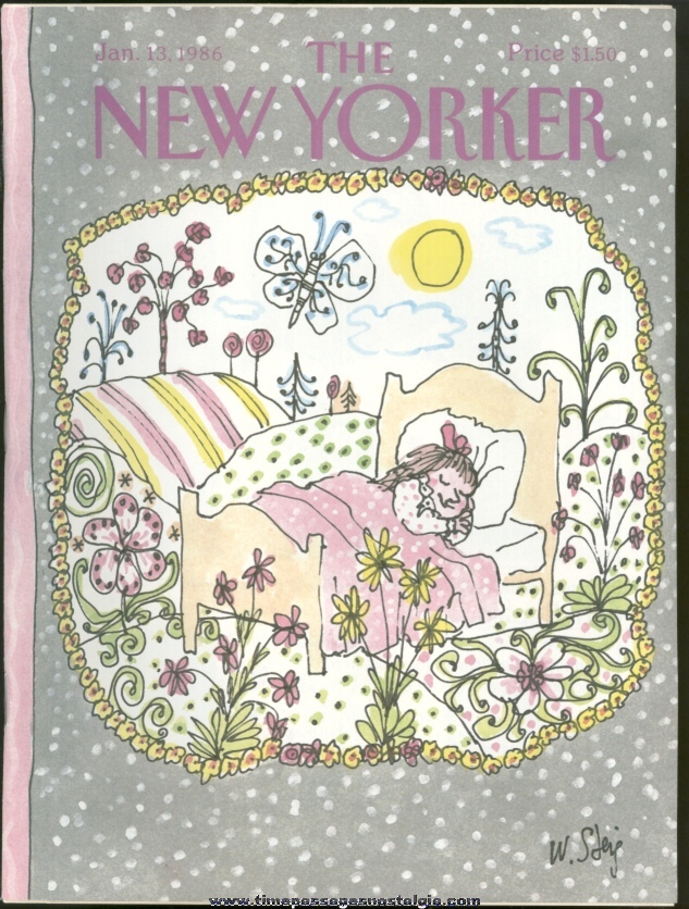 New Yorker Magazine - January 13, 1986 - Cover by William Steig