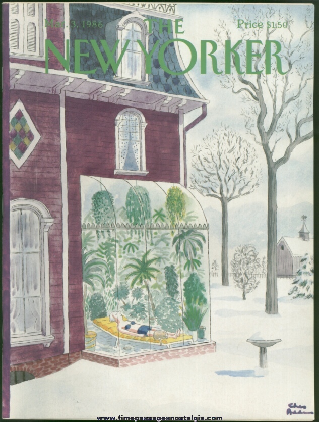 New Yorker Magazine - March 3, 1986 - Cover by Charles (Chas) Addams