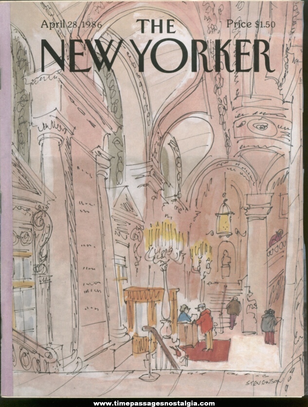 New Yorker Magazine - April 28, 1986 - Cover by James Stevenson