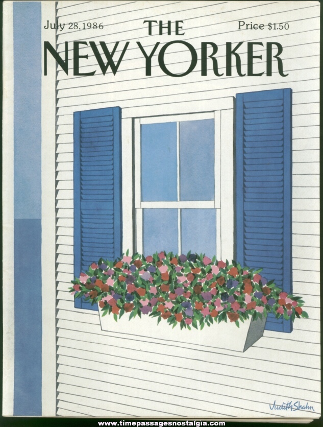 New Yorker Magazine - July 28, 1986 - Cover by Judith Shahn