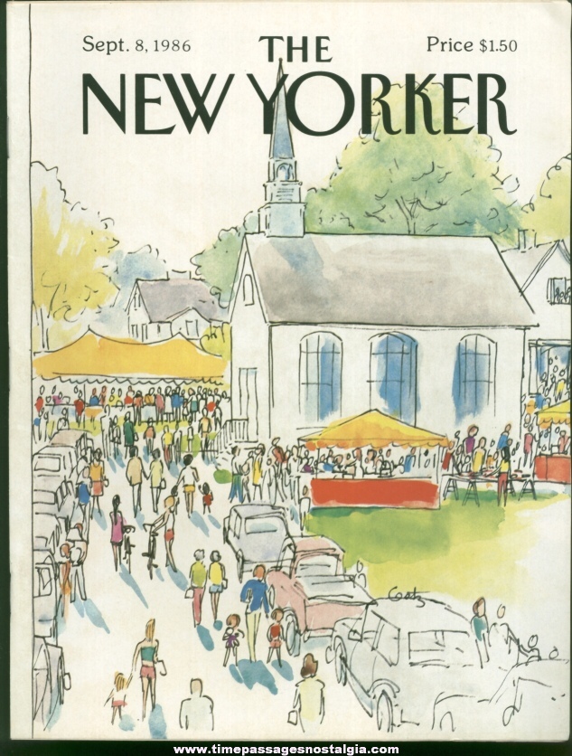 New Yorker Magazine - September 8, 1986 - Cover by Arthur Getz