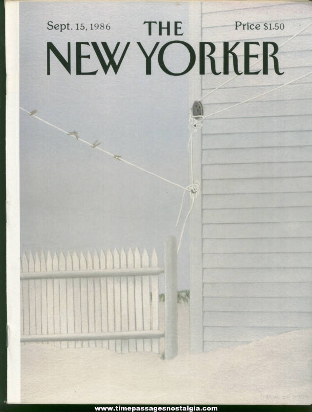New Yorker Magazine - September 15, 1986 - Cover by Gretchen Dow Simpson
