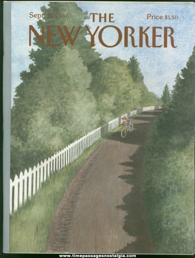 New Yorker Magazine - September 29, 1986 - Cover by Charles E. Martin