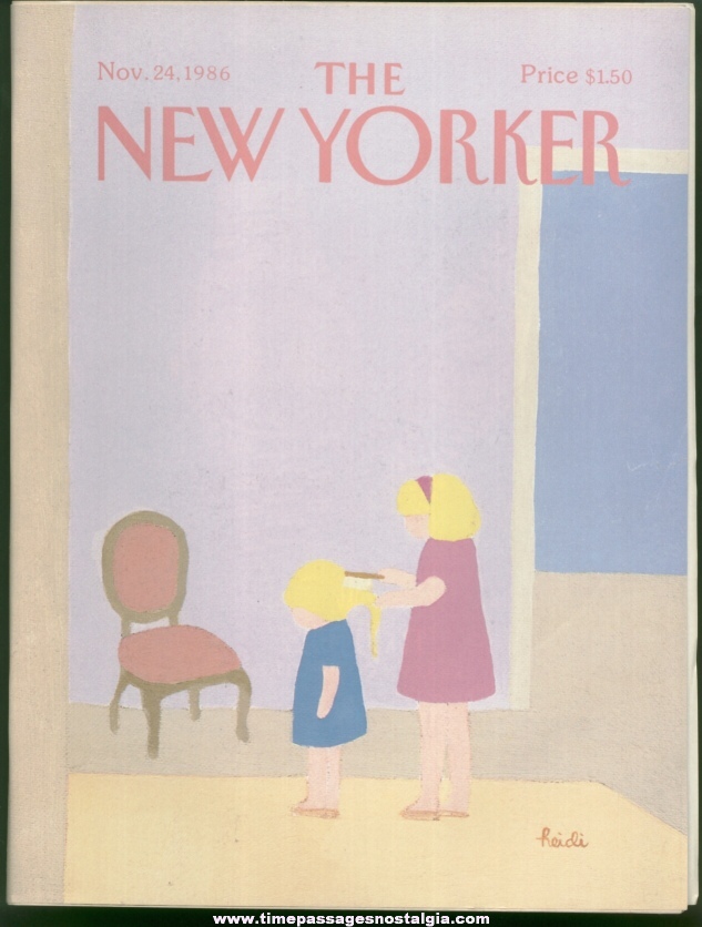New Yorker Magazine - November 24, 1986 - Cover by Heidi Goennel