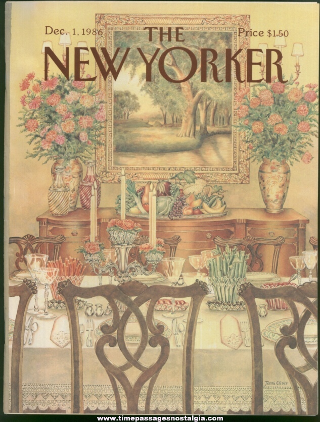 New Yorker Magazine - December 1, 1986 - Cover by Jenni Oliver
