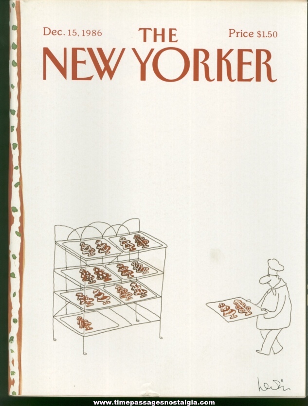 New Yorker Magazine - December 15, 1986 - Cover by Arnie Levin