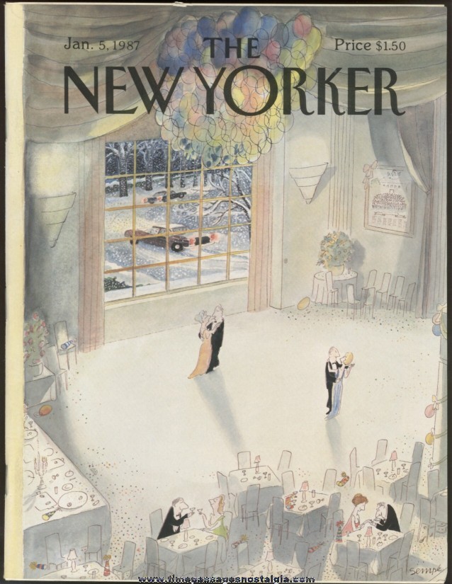 New Yorker Magazine - January 5, 1987 - Cover by J. J. Sempe