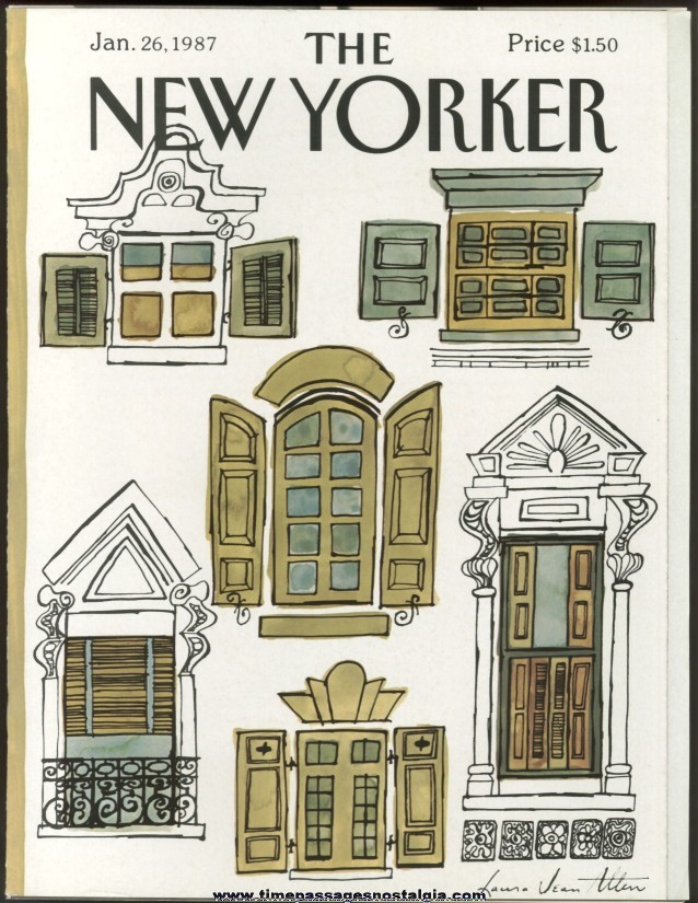 New Yorker Magazine - January 26, 1987 - Cover by Laura Jean Allen