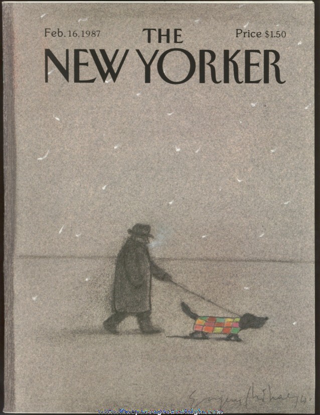 New Yorker Magazine - February 16, 1987 - Cover by Eugene Mihaesco