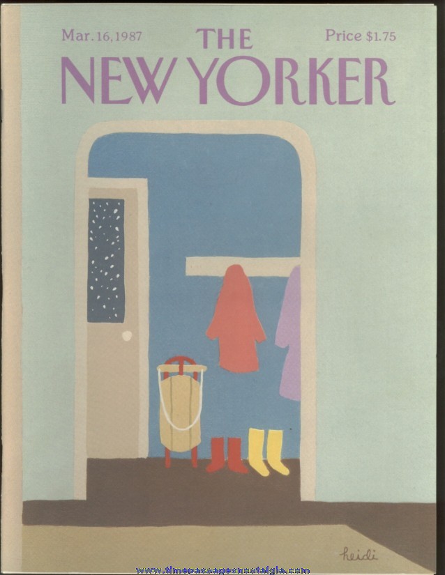 New Yorker Magazine - March 16, 1987 - Cover by Heidi Goennel