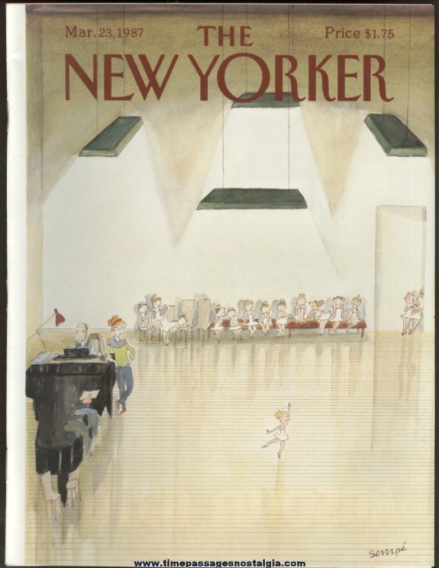 New Yorker Magazine - March 23, 1987 - Cover by J. J. Sempe