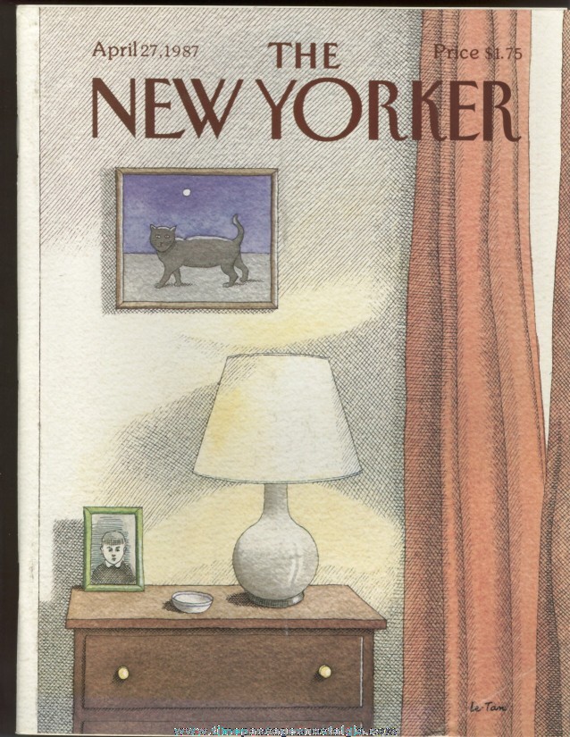 New Yorker Magazine - April 27, 1987 - Cover by Pierre Le-Tan