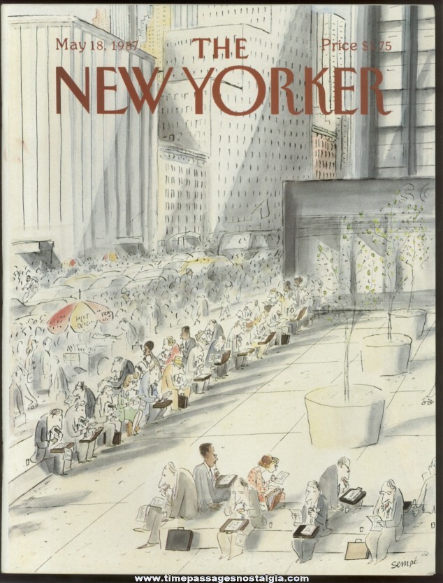 New Yorker Magazine - May 18, 1987 - Cover by J. J. Sempe