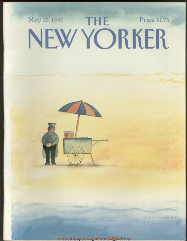 New Yorker Magazine - May 25, 1987 - Cover by Abel Quezada