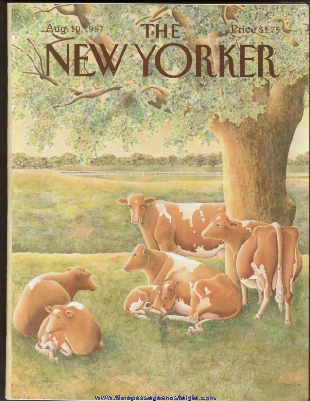 New Yorker Magazine - August 10, 1987 - Cover by Jenni Oliver
