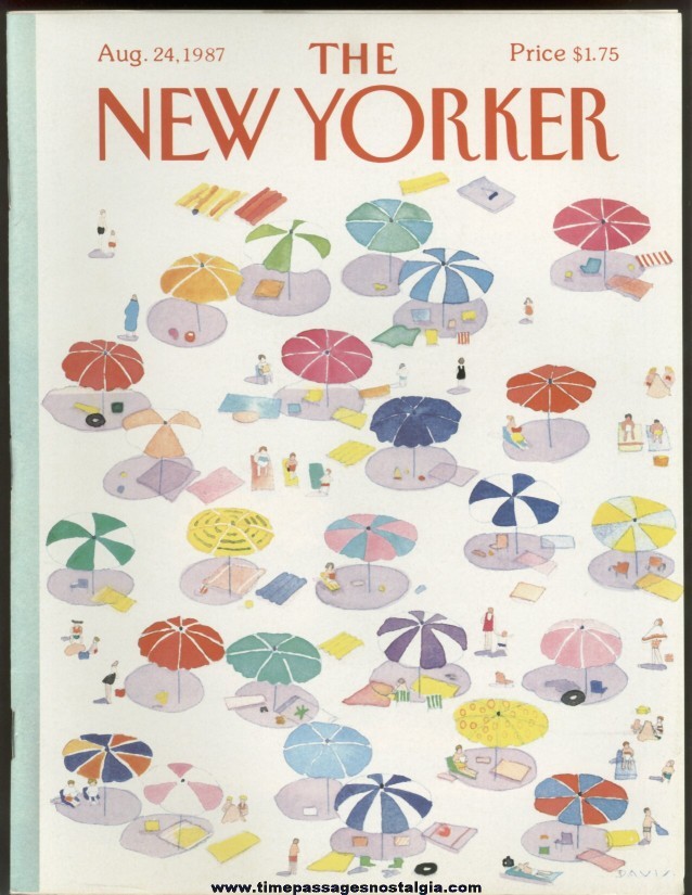 New Yorker Magazine - August 24, 1987 - Cover by Susan Davis