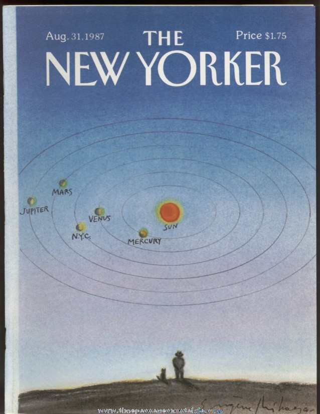 New Yorker Magazine - August 31, 1987 - Cover by Eugene Mihaesco