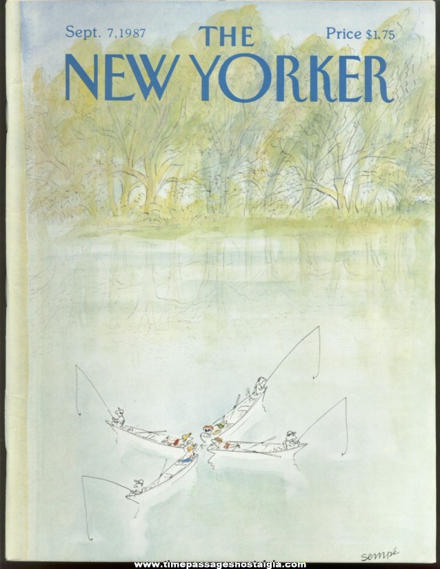 New Yorker Magazine - September 7, 1987 - Cover by J. J. Sempe