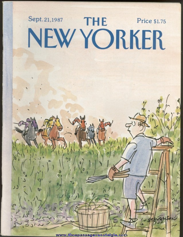 New Yorker Magazine - September 21, 1987 - Cover by James Stevenson
