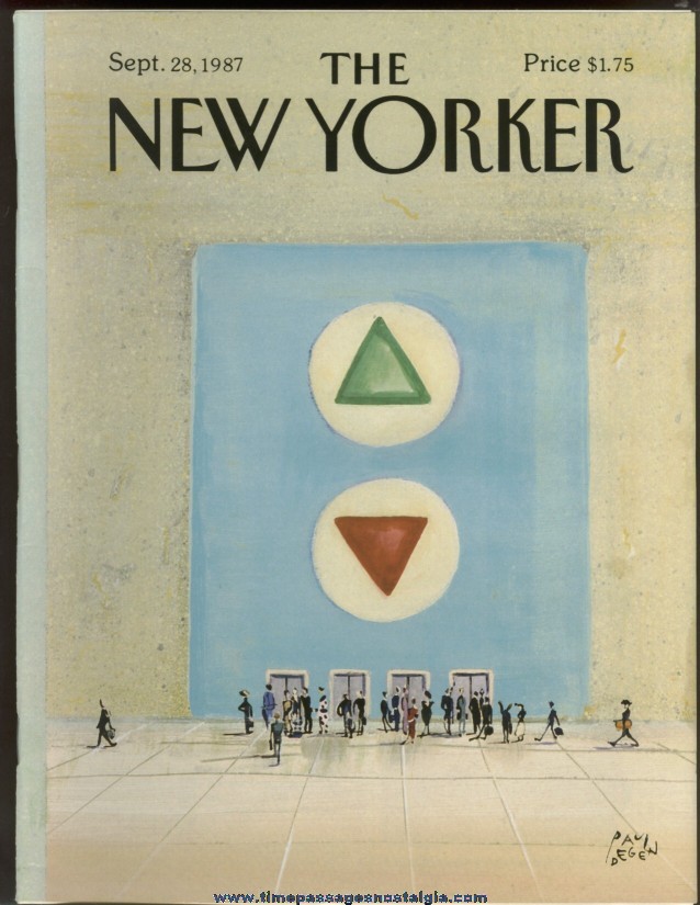 New Yorker Magazine - September 28, 1987 - Cover by Paul Degen