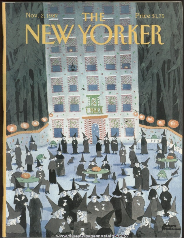 New Yorker Magazine - November 2, 1987 - Cover by Charles (Chas) Addams