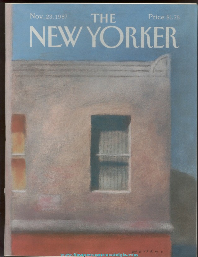 New Yorker Magazine - November 23, 1987 - Cover by Brad Holland