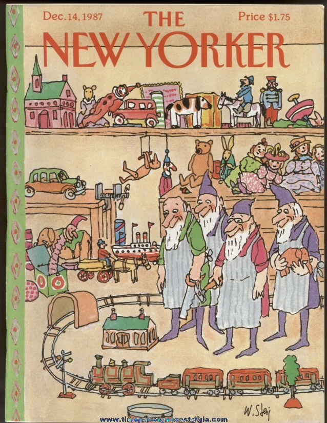 New Yorker Magazine - December 14, 1987 - Cover by William Steig