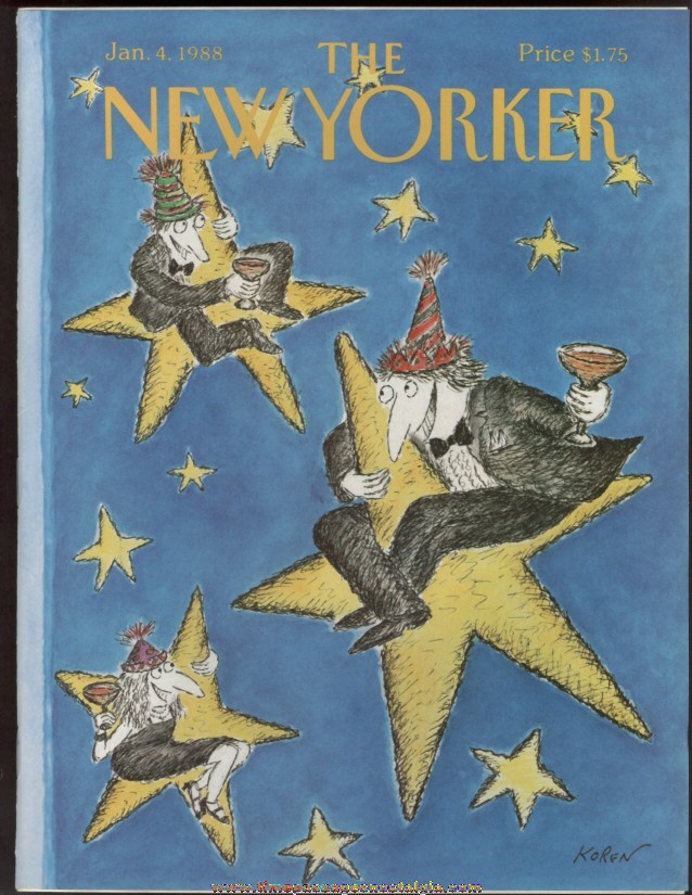 New Yorker Magazine - January 4, 1988 - Cover by Edward Koren
