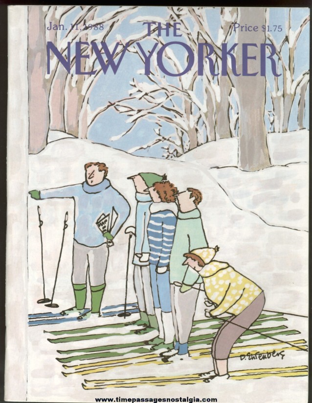 New Yorker Magazine - January 11, 1988 - Cover by Devera Ehrenberg
