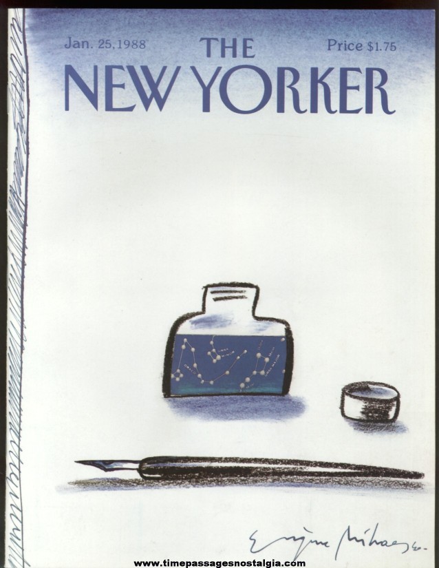 New Yorker Magazine - January 25, 1988 - Cover by Eugene Mihaesco