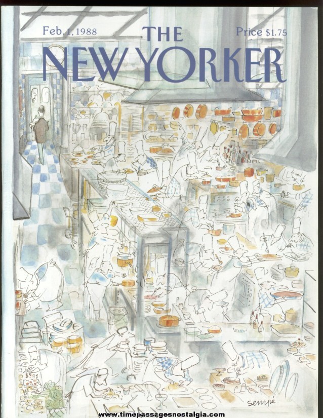 New Yorker Magazine - February 1, 1988 - Cover by J. J. Sempe