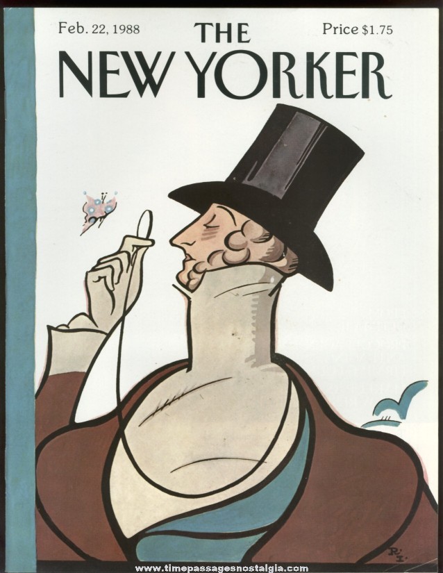 New Yorker Magazine - February 22, 1988 - Cover by Rea Irvin