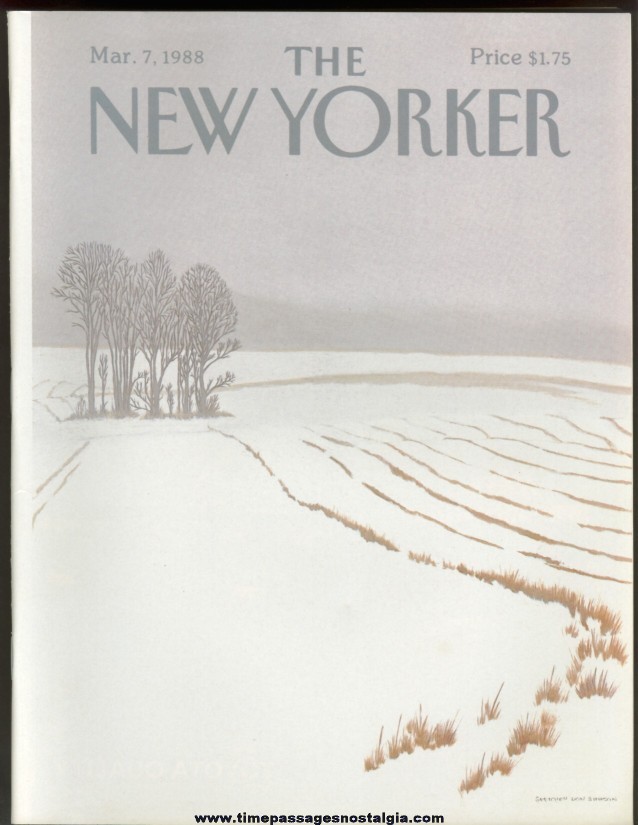 New Yorker Magazine - March 7, 1988 - Cover by Gretchen Dow Simpson
