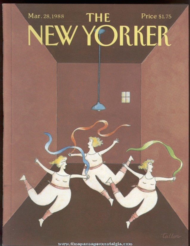 New Yorker Magazine - March 28, 1988 - Cover by Robert Tallon