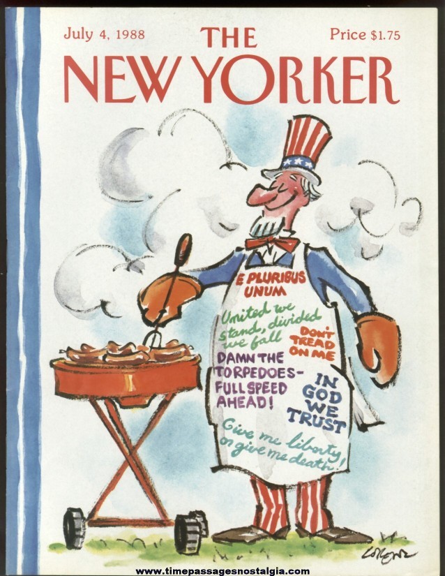 New Yorker Magazine - July 4, 1988 - Cover by Lee Lorenz