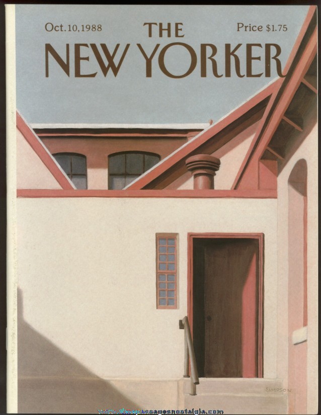 New Yorker Magazine - October 10, 1988 - Cover by Gretchen Dow Simpson