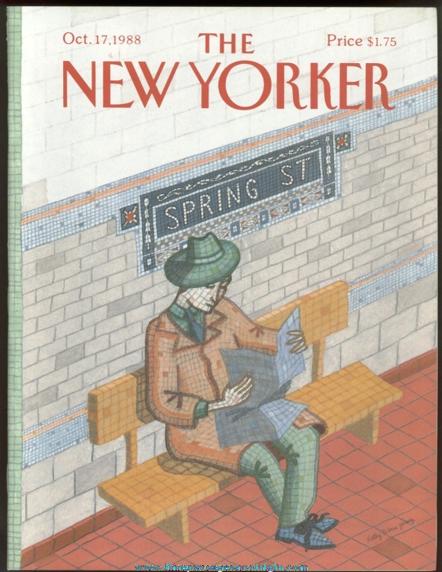 New Yorker Magazine - October 17, 1988 - Cover by Kathy Osborn Young